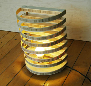 plyboo lamp by christopher robbins